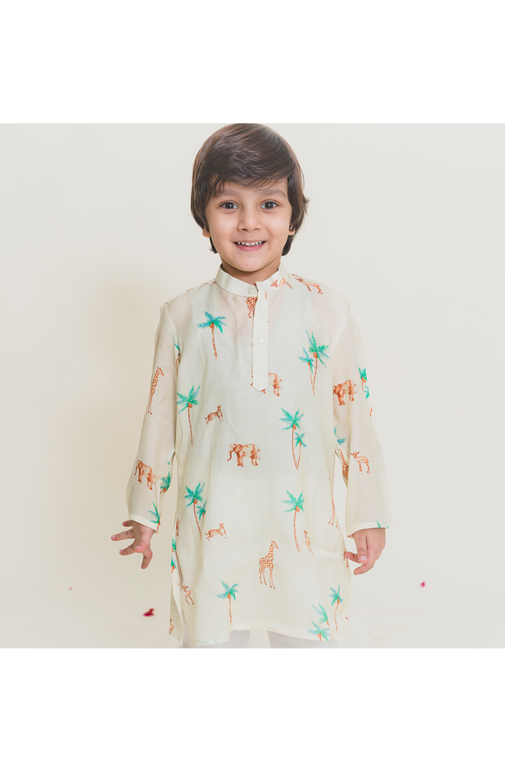 Animal printed kurta pant set