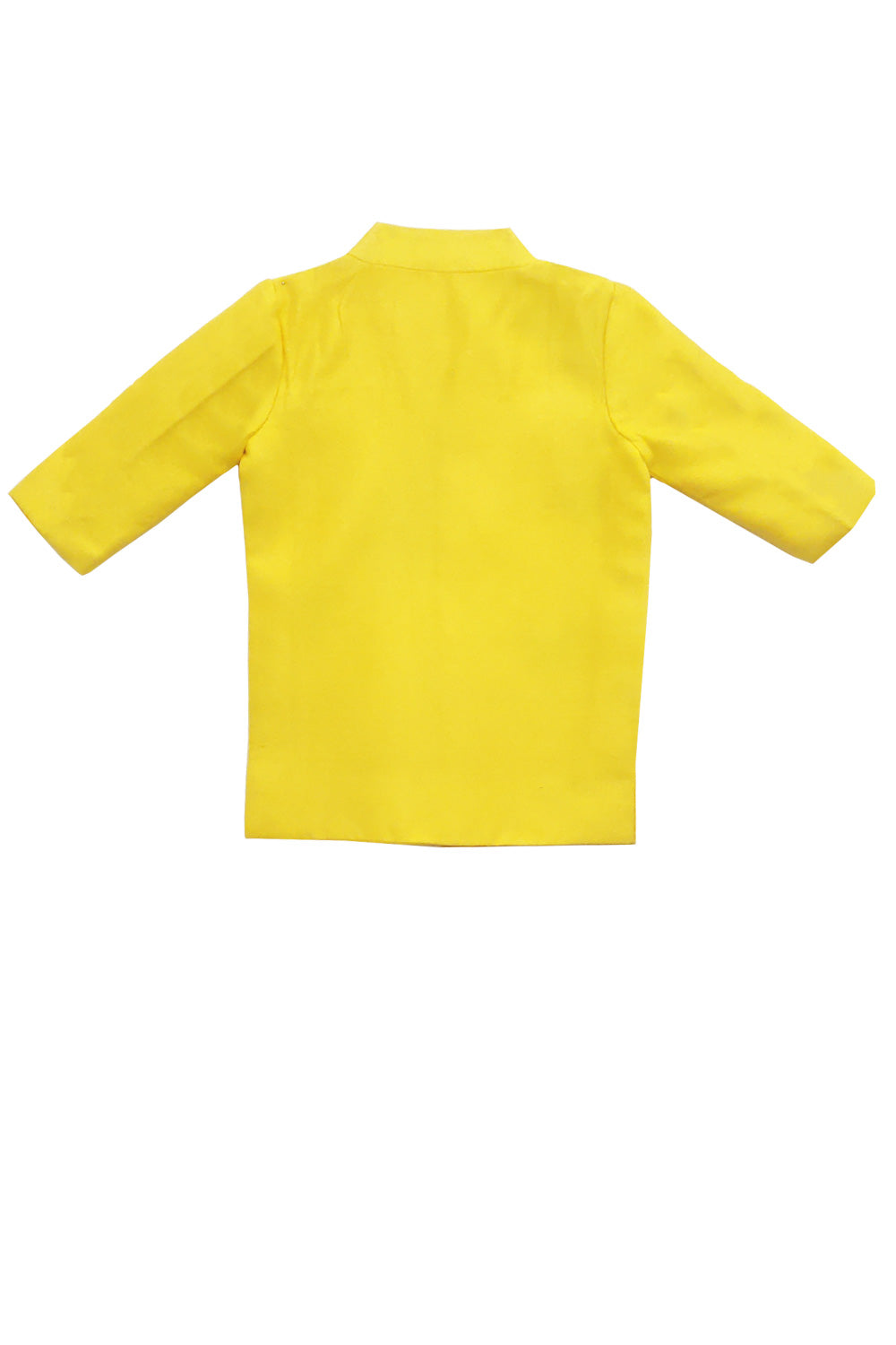 Yellow Ganesh Thread Embroidered Kurta With Dhoti Set