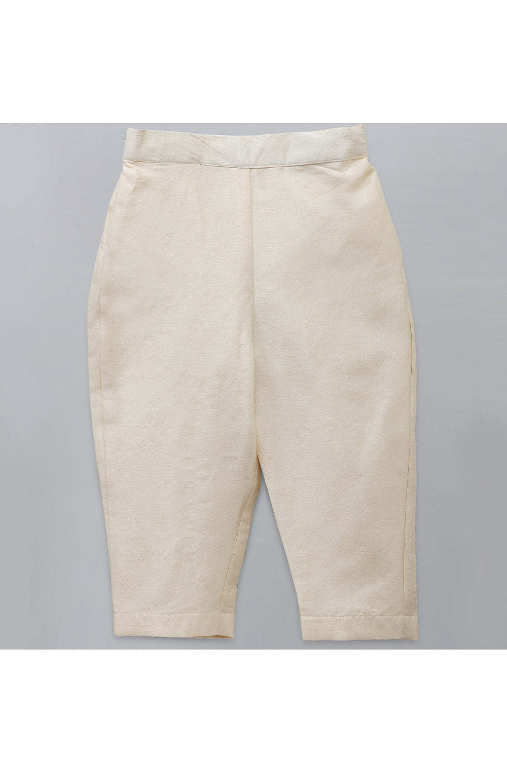 Off White Silk Embroidered Bandhgala With Pyjama