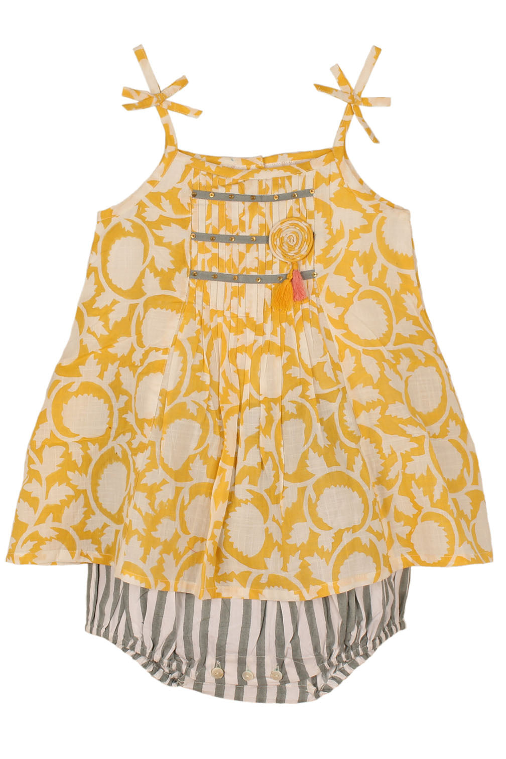 Bibi Romper Dress Yellow